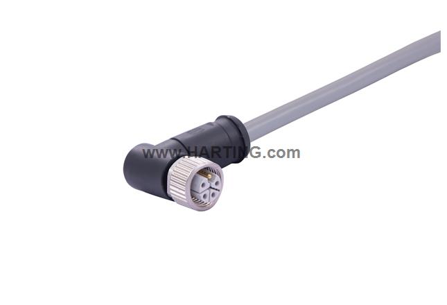 M12 L-cod 4+FE an/- f/- PUR 1.0m