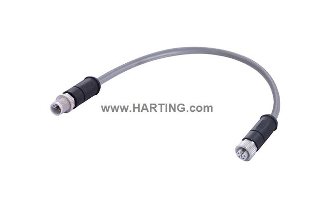 M12 L-cod 4+FE st/st f/m PUR 5.0m