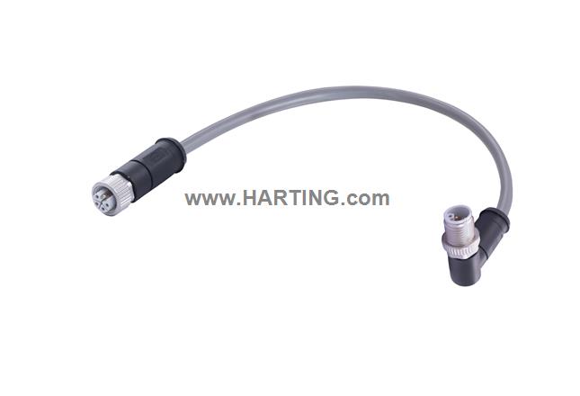 M12 L-cod 4+FE st/an f/m PUR 10m