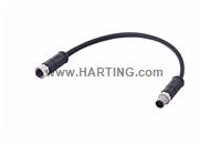 M12 K-cod 4+PE st/st f/m PUR 1.0m