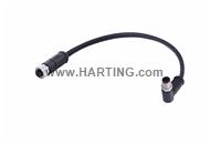 M12 K-cod 4+PE st/an f/m PUR 1.0m